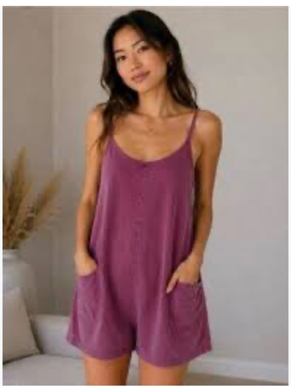 NWT Sundry Pocket Romper Dress Dusty rose S